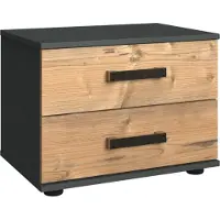 Wimex Stockholm Nachtschrank Graphit/Silver