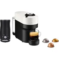 Krups Nespresso Vertuo Pop XN9201 Coconut White + Pierre Milchaufschäumer