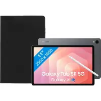 Samsung Galaxy Tab S11 11 Zoll 128GB Wi-Fi und 5G Grau + Book Case Schwarz