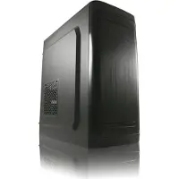 LC-Power 7034B, Midi Tower, PC, Schwarz, ATX, micro ATX, Mini-ATX, Metall, 14,5 cm
