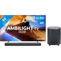 Philips Ambilight 48 Zoll OLED760 4K (2025) + JBL Bar 500 M2 Schwarz