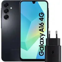 Samsung Galaxy A16 128GB Schwarz 4G + Ladegerät 25 W Schwarz