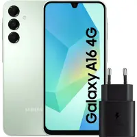Samsung Galaxy A16 128GB Grün 4G + Ladegerät 25 W Schwarz