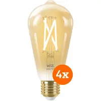 WiZ Connected WiZ Smarte Filamentlampe Edison 4er-Pack - Warm- bis kaltweißes Licht - E27