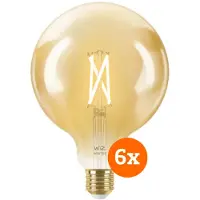 WiZ Connected WiZ Smarte Filamentlampe Globe XL 6er-Pack - Warm- bis kaltweißes Licht - E27
