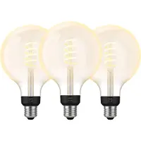 Philips Hue Filamentlampe White Ambiance Globe XL 3er-Pack