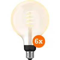 Philips Hue Filamentlampe White Ambiance Globe XL 6er-Pack