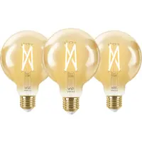 WiZ Connected WiZ Smart-Filamentlampe Globe 3er-Pack - Warm- bis kaltweißes Licht - E27