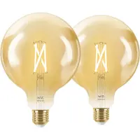 WiZ Connected WiZ Smart-Filamentlampe Globe XL Doppelpack - Warm- bis kaltweißes Licht - E27