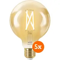 WiZ Connected WiZ Smart-Filamentlampe Globe 5er-Pack - Warm- bis kaltweißes Licht - E27