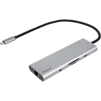BlueBuilt 8-in-1 Dockingstation mit USB-C Silber