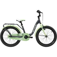 S'Cool Kinderfahrrad "SCOOL niXe 18-1S - Dark Grey/Pastel Green" 1 Gang ohne Schaltung Stützräder montierbar