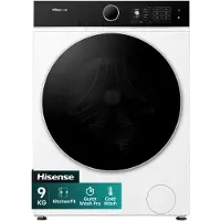 Hisense Freistehend Waschmaschine, 9 kg, 1400 U/min., 9 kg, B, 72 dB, 1400 RPM, A, Weiß