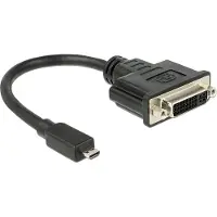 DeLOCK 65563, 0,2 m, DVI-D, Micro-HDMI, Weiblich, Männlich, Schwarz