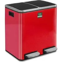 Karat Tretmülleimer Felix Trennsystem Himbeerrot 2 x 15 Liter (30 Liter)