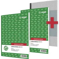 Sigel Formularbuch Set T1229, 2 x Lieferscheine SD011, A5, 4 x 40 Blatt, selbstdurchschreibend + gratis Notizbuch SN200, A5, 200 Seiten, kariert
