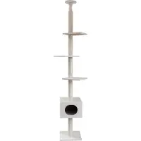Kerbl FERDI Katzenbaum 38 x 38 x 240 bis 260 cm - Weiß - Sisal