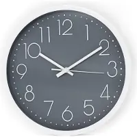 Intirilife Wanduhr in Weiß - Grau mit 30,5 cm Durchmesser - Praktische Zeitanzeige Chronometer stilvoll für jedes Zimmer