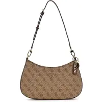 GUESS Schultertasche Latte Logo/Braun