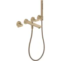 Hansgrohe 3-Loch-Wannenarmatur Axor Citterio o. Struk., brush. bronze, UP Wandmontage
