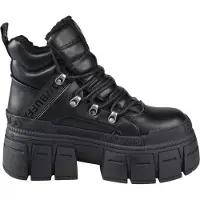 Buffalo Damen Elegante Stiefelette Gospher Hike Mid Pad 1622608 Schwarz