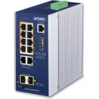 Planet IGS-4215-8UP2T2S, Managed, L2/L4, Gigabit Ethernet (10/100/1000), Vollduplex, Power over Ethernet (PoE), Wandmontage