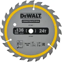 DeWalt Dt1947-qz Kreissägeblatt Für Holz 136x10 Mm