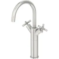 Steinberg Serie 250 Waschtischarmatur, hoch, schwenkbar, Zweigriff, mit Ablaufgarnitur, Ausladung 155mm, 2501550BN