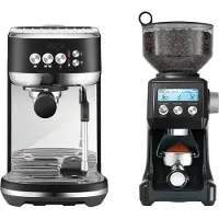Sage the Bambino Plus Black Truffel + Kaffeemühle