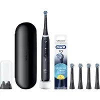 Oral-B iO 5N Schwarz + 4 Aufsteckbürsten für eine gründliche Reinigung
