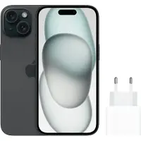 Apple iPhone 15 256GB Schwarz + Schnellladegerät