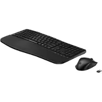 HP 685 Comfort Dual-Mode-Tastatur und -Maus, Volle Größe (100%), Kabellos, RF Wireless + Bluetooth, Schwarz, Maus enthalten