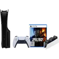Sony PlayStation 5 Slim mit Laufwerk + Call of Duty: Black Ops 7 + Cover Schwarz + Ladestation