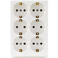 REV 0512387555, Drinnen, Weiß, 6 AC-Ausgänge, 230 V, 50 Hz, 3500 W
