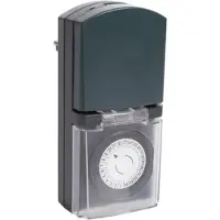 Perel Analoge Zeitschaltuhr, mechanisch, 230 V, 16 A, 3680 W, IP44, für den Außenbereich, deutsche Erdung Typ F, schwarz