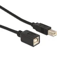 DeLOCK 83429, 5 m, USB B, USB B, USB 2.0, Männlich/Weiblich, Schwarz