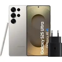 Samsung Galaxy S25 Ultra 512GB Grau 5G + Ladegerät 25 Watt Schwarz