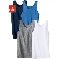 H.I.S. Unterhemd Packung, 4 Stk. schlichtes Basic aus Feinripp