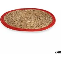 Gift Decor Naturrote Tischmatte - 35 x 1 x 35 cm (48 Stück)