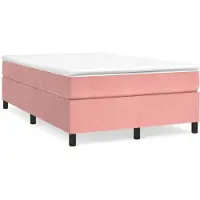 Syfax Boxspringbett mit Matratze Rosa 120x200 cm Samt