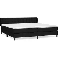 Syfax Boxspringbett mit Matratze Schwarz 200x200 cm Stoff