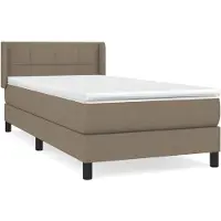 Syfax Boxspringbett mit Matratze Taupe 100x200 cm Stoff