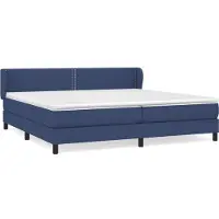 Syfax Boxspringbett mit Matratze Blau 200x200 cm Stoff