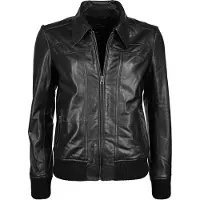 Jcc Blouson "Lederjacke 2999101-2", Damen, Gr. XL, schwarz, Obermaterial: 100% Lammnappaleder LANA. Futter: 100% Polyester PES., Jacken Blouson