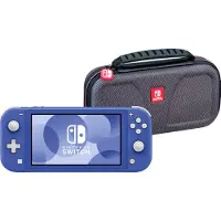 Nintendo Switch Lite Blau + Bigben Schutztasche