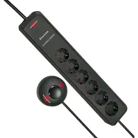 Brennenstuhl Eco-Line Comfort Switch Steckdosenleiste 6-fach anthrazit 2m H05VV-F 3G1,5, 1159450616