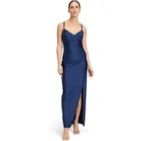 Vera Mont Abendkleid "Abendkleid figurbetont", Damen, Gr. 34, EURO, blau (festival blau), Obermaterial: 82% Polyamid PA. 18% Elasthan EL., Kleider Abendkleid