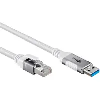 Goobay Ethernet-Kabel USB-A 3.0 auf RJ45, 7,5 m