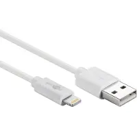 Goobay 72905, 0,5 m, Lightning, USB A, Männlich, Männlich, Weiß