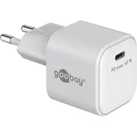 Goobay 45 W USB-C PD GaN Schnellladegerät Nano weiß
